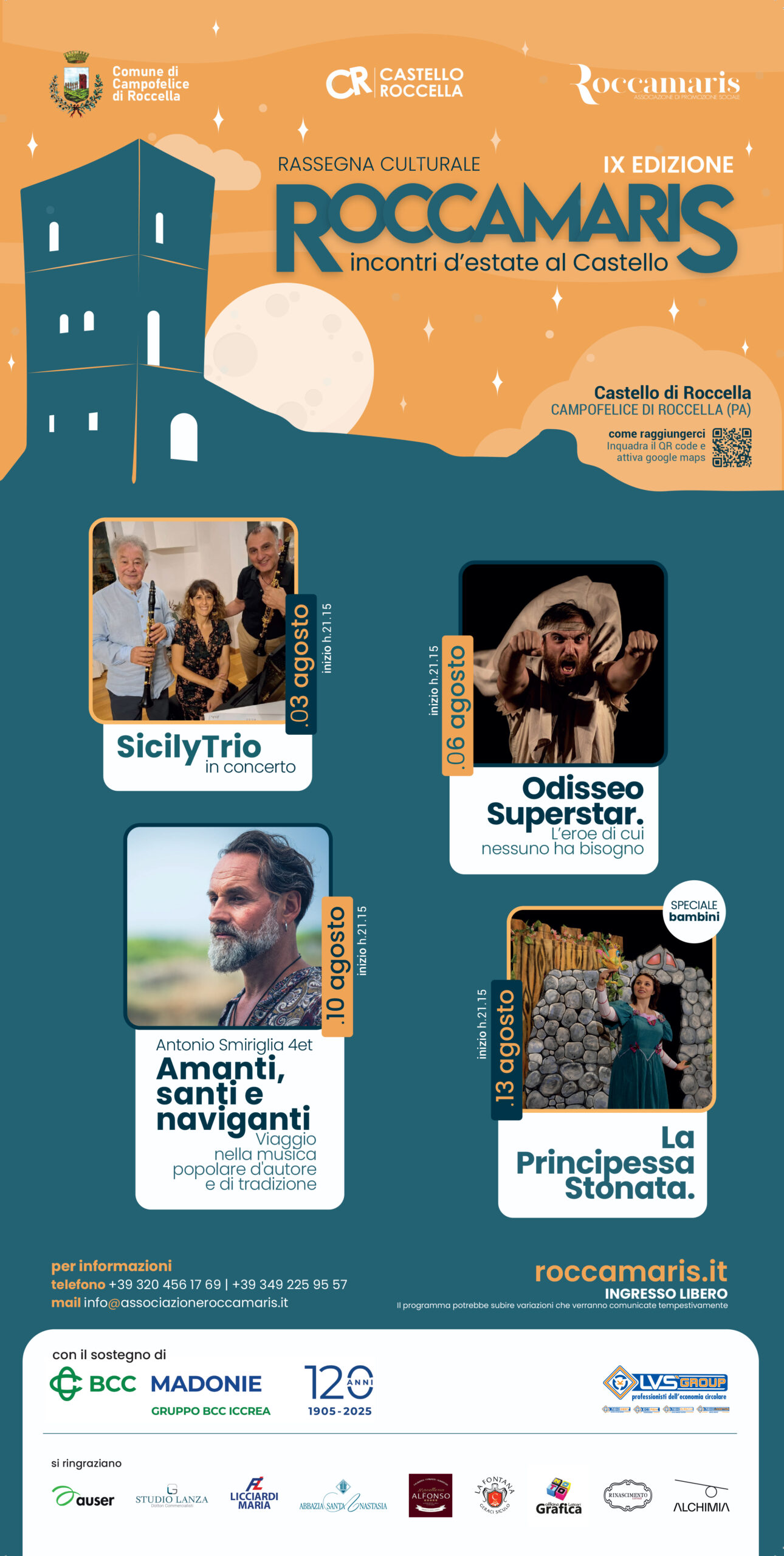 Roccamaris – incontri d’estate al Castello!